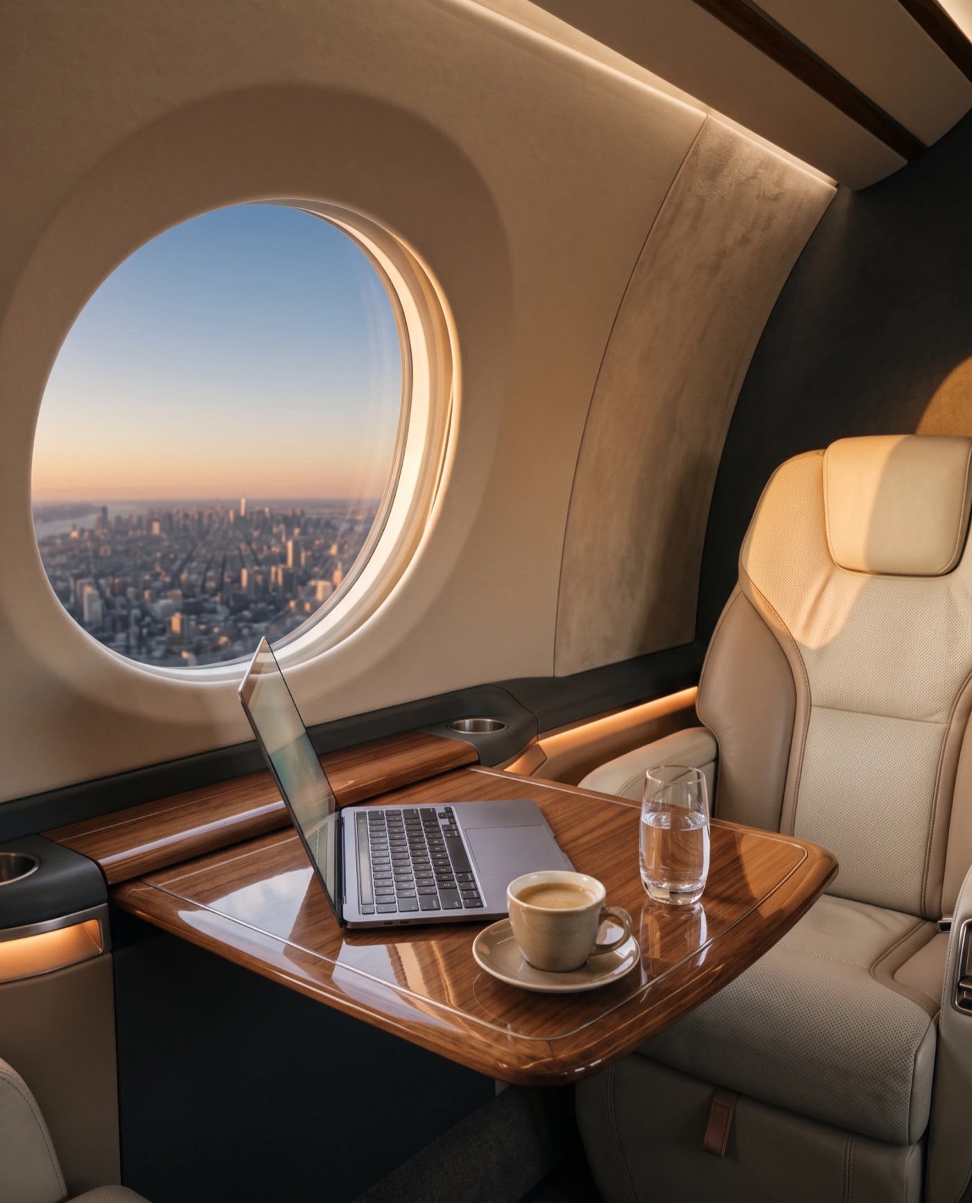 Private jet cabin